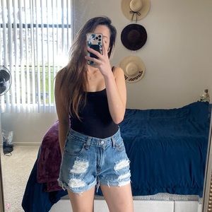 Levi’s Vintage Relaxed Fit Cuffed Distressed Shorts